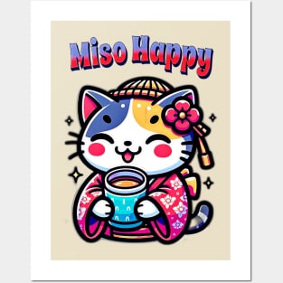 Miso Happy Cat Posters and Art